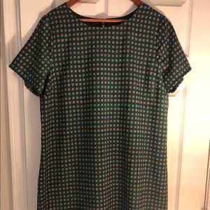 J. Crew Green Polka Dot Sheath Dress 👗